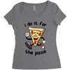 i do it for the pizza Women's Triblend Scoop T-shirt