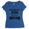 never underestimate the strength and power of a cancer survivor Women's Triblend Scoop T-shirt