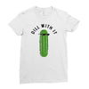 dill with it black logo Ladies Fitted T-Shirt