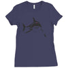 sharks with frickin laser beams t shirt soft funny austin powers tee d Ladies Fitted T-Shirt