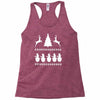 christmas scene reindeer funny Racerback Tank