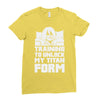 training to unlock my titan form Ladies Fitted T-Shirt