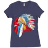 chief many feathers Ladies Fitted T-Shirt