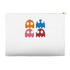 cool retro 80s pacman ghosts video games Accessory Pouches