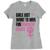 Girls Just Want to Have Fundamental Rights Ladies Fitted T-Shirt