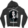 on wednesdays we wear black Zipper Hoodie