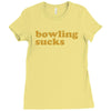 bowling sucks bowl team league club funny geek nerd sport pin tee shir Ladies Fitted T-Shirt