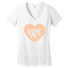 Hope With Heart Women's V-Neck T-Shirt