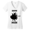 fortnite sniper inside Women's V-Neck T-Shirt