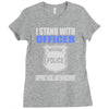 i stand with officer Ladies Fitted T-Shirt