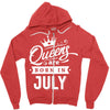 Queens Are Born In July Zipper Hoodie