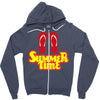 summer time flip flops Zipper Hoodie