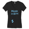 Muggle On Board Blue Women's V-Neck T-Shirt