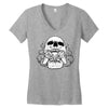 skull gamer 2 Women's V-Neck T-Shirt