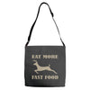 eat more fast food Adjustable Strap Totes