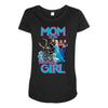 mom of the birthday girl Maternity Scoop Neck T-shirt