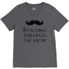 staching through the snow V-Neck Tee