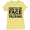 rude slogan Ladies Fitted T-Shirt