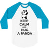keep calm and hug a panda 3/4 Sleeve Shirt