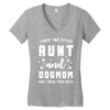 i have two titles aunt and dogmom and i rock them both Women's V-Neck T-Shirt