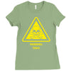toxic hazard laboratory poison substance warning Ladies Fitted T-Shirt
