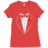 rose tuxedo t shirt Ladies Fitted T-Shirt