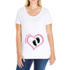 Custom baby girl name maternity design Ladies Curvy T-Shirt