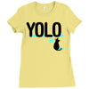 yolo cat Ladies Fitted T-Shirt