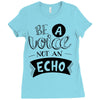 be a voice not an echo Ladies Fitted T-Shirt