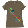 rgb cmyk Ladies Fitted T-Shirt
