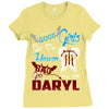 Good Girl Go To Heaven Bad Girl Ride With Daryl Ladies Fitted T-Shirt
