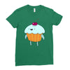 funny cartoon Ladies Fitted T-Shirt