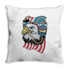 beer eagle graphic Throw Pillow