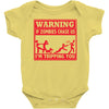 warning if zombies chase us i'm tripping you Baby Onesie