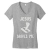 jesus drives me Women's V-Neck T-Shirt
