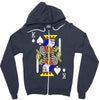 party king design funny humor cool graph baseball Zipper Hoodie