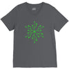 snowflake geek usb green V-Neck Tee