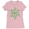 snowflake geek usb green Ladies Fitted T-Shirt