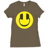 happy headphones Ladies Fitted T-Shirt