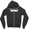 mustache Zipper Hoodie