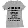 Super June Girl Ladies Fitted T-Shirt