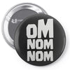 om nom nom Pin-back button