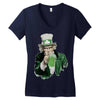 st patricks day  uncle sam Women's V-Neck T-Shirt