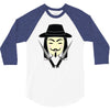 v for vendetta 3/4 Sleeve Shirt