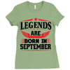 Legends Are Born In September Ladies Fitted T-Shirt
