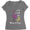 mama &amp; pizza dinasour. Women's Triblend Scoop T-shirt