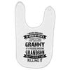 Super Cool Granny Of A Freaking Awesome Grandson Baby Bibs
