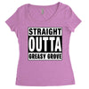 straight outta greasy grove Women's Triblend Scoop T-shirt