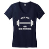 clever gym pun Women's V-Neck T-Shirt