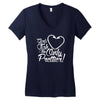 girls fish too only prettier Women's V-Neck T-Shirt